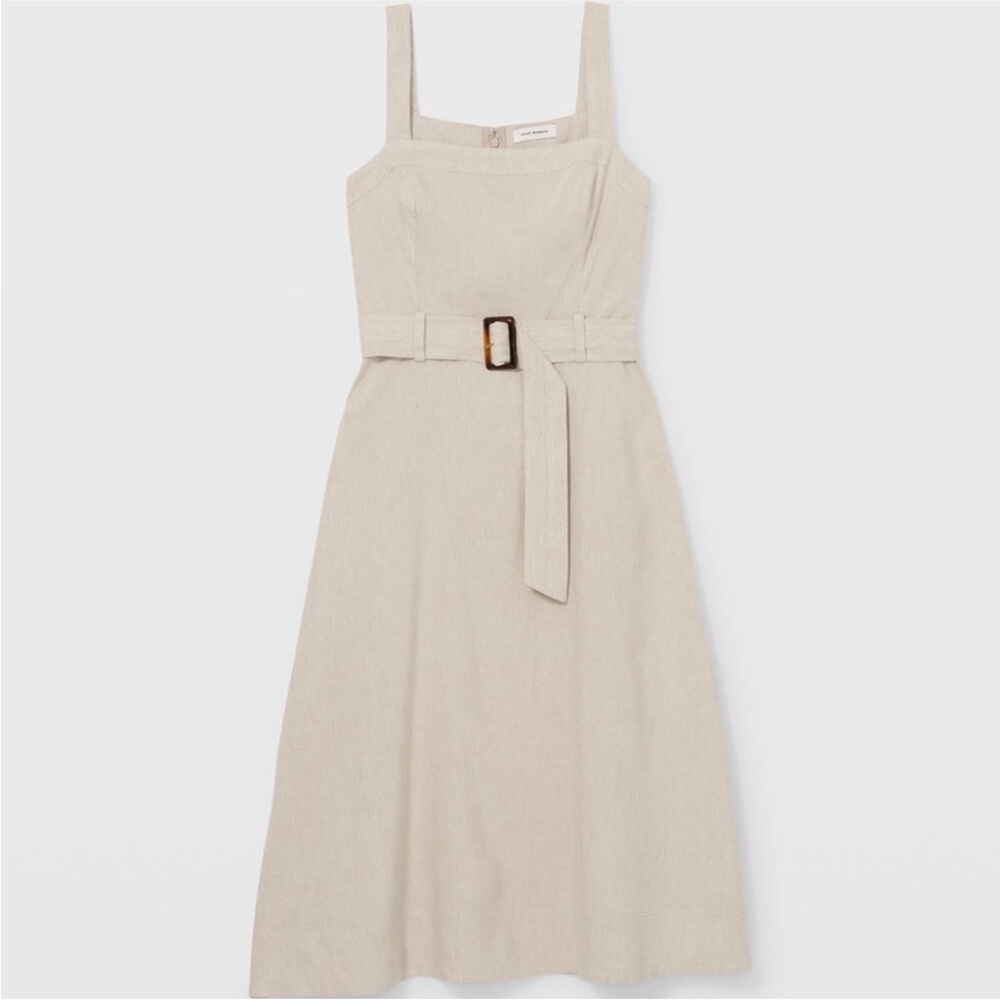 Club Monaco Side Button Linen Midi Dress - Picture 3 of 12
